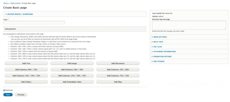 Basic page editor